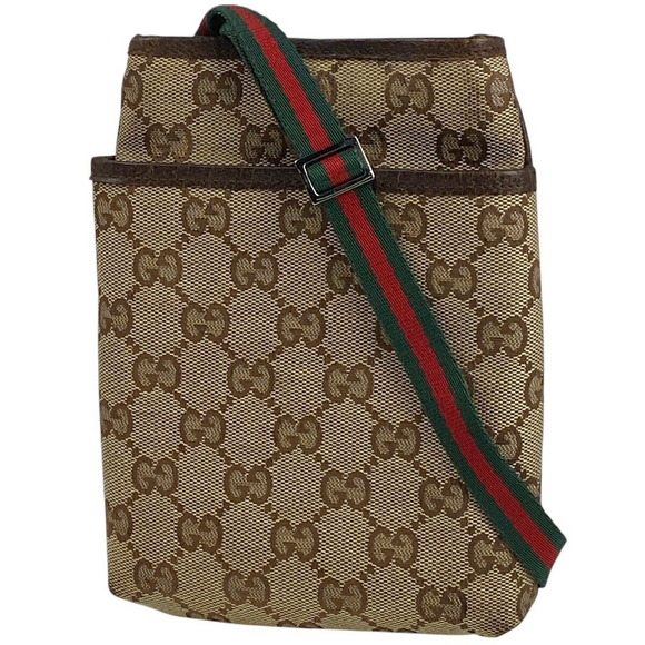 Gucci GG Sherry Web Shoulder Bag Beige Canvas - Picture 1 of 7